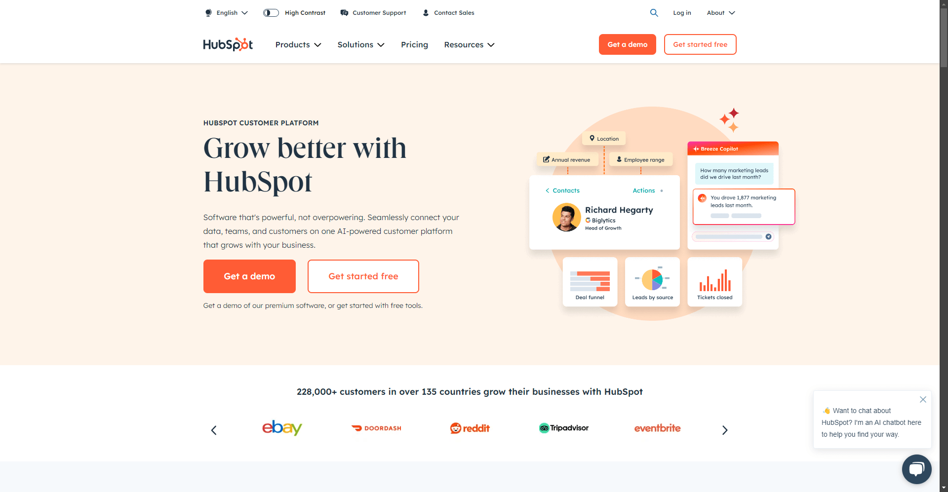 Hubspot screenshot