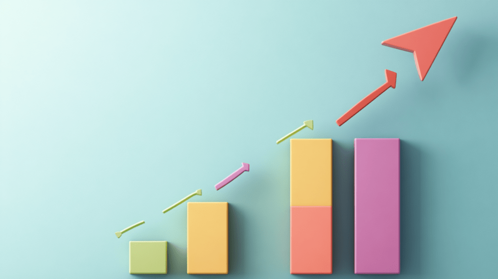 Graph showing sustained growth for SEO-optimized site vs. decline for non-optimized, long-term success visualization